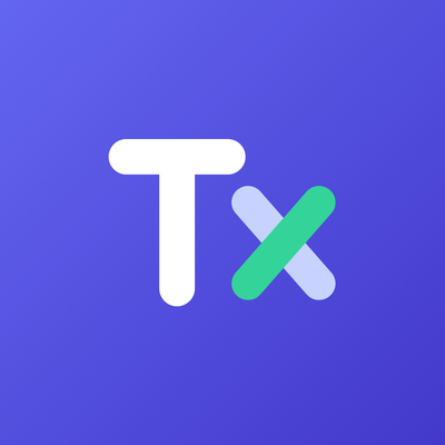 The Taxley mark on a full indigo square.