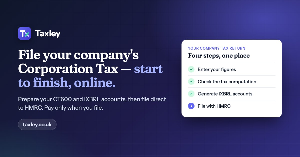 Taxley (UK Corporation Tax API) logo